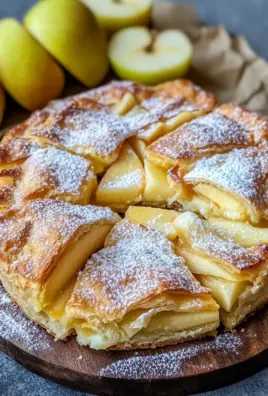 Blätterteigkuchen mit Puddingcreme und Apfel 23 Blätterteigkuchen mit Puddingcreme und Apfel