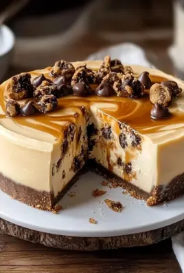 Cookie Dough Cheesecake mit Salted Caramel Swirl