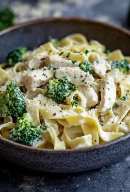 cremige Hähnchen-Brokkoli-Pasta