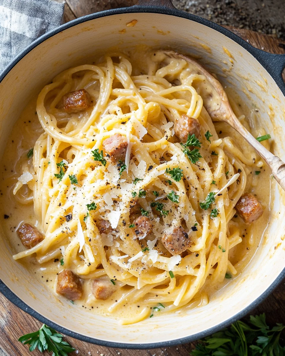 Cremige Salsiccia-Carbonara