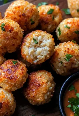 Crispy Rice Meatballs from the Air Fryer