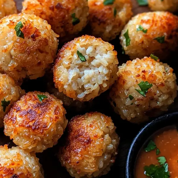 Crispy Rice Meatballs from the Air Fryer