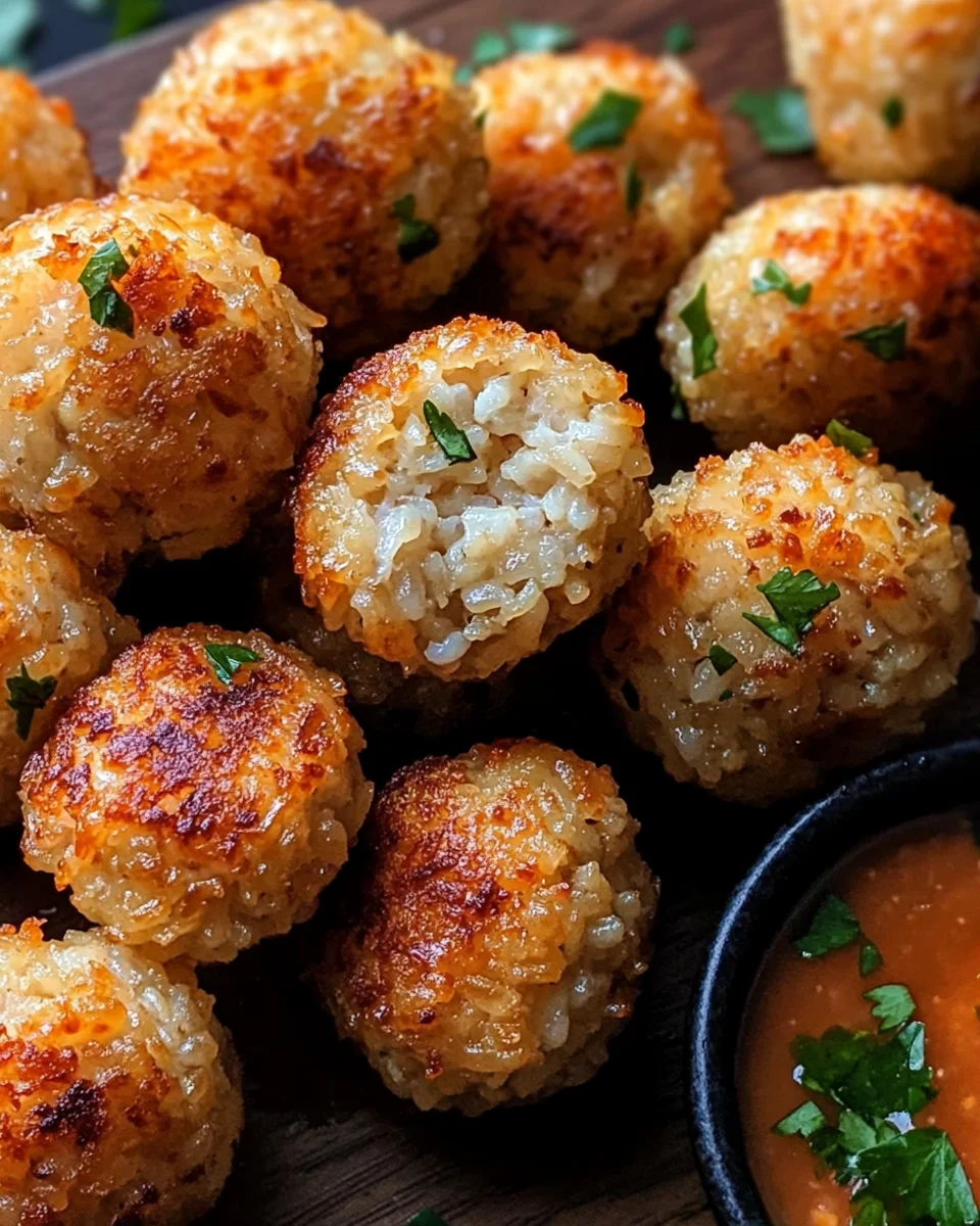Crispy Rice Meatballs from the Air Fryer