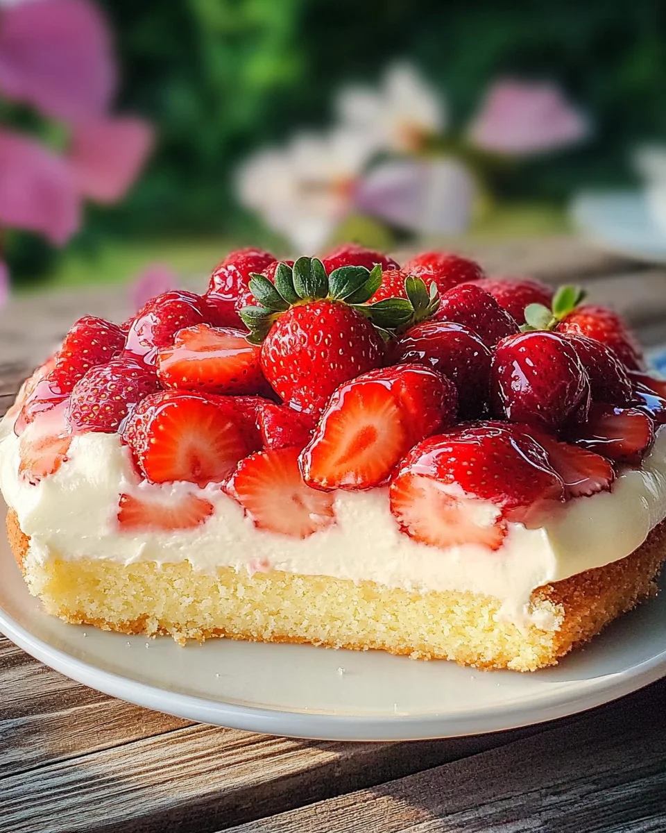 Erdbeerkuchen mit Schmand-Vanillecreme Rezept 25 Erdbeerkuchen