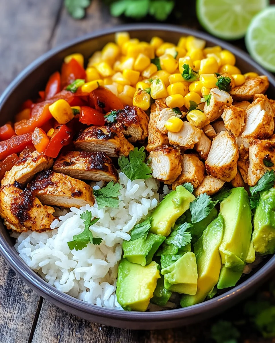Fajita-Huhn-Burrito-Schüssel