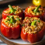 Gef&uuml;llte Paprika mit Hackfleisch und Reis