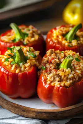 Gefüllte Paprika mit Hackfleisch und Reis 25 Gefüllte Paprika mit Hackfleisch und Reis