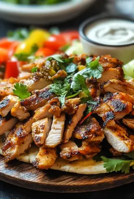 Geröstetes Hähnchen Shawarma Gyros