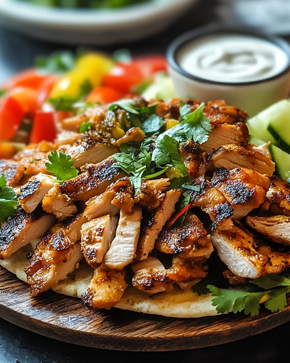 Ger&ouml;stetes H&auml;hnchen Shawarma Gyros