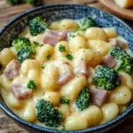 Gnocchi mit Brokkoli und Schinken in cremiger K&auml;seso&szlig;e