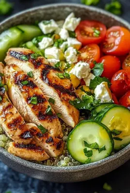 Griechische Hähnchen-Bowl