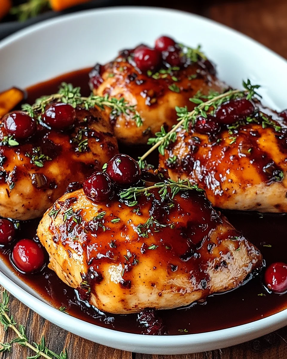 Hähnchen mit Preiselbeer-Balsamico-Glasur 21 Hähnchen