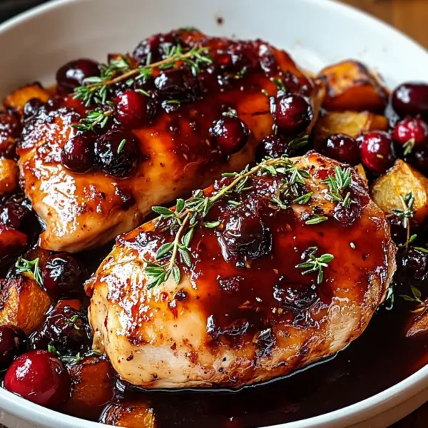 Hähnchen mit Preiselbeer-Balsamico-Glasur