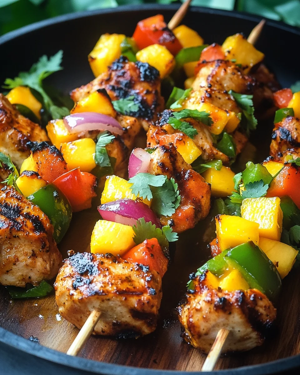 Karibische Hähnchenspieße mit Mango-Salsa 24 Karibische