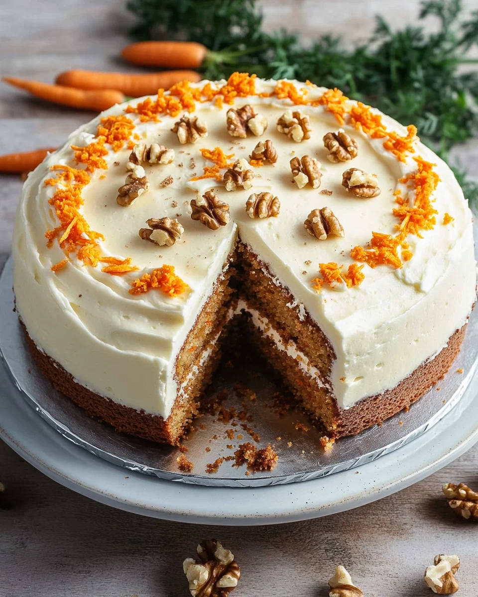 Karottenkuchen mit Frischk&auml;se-Frosting