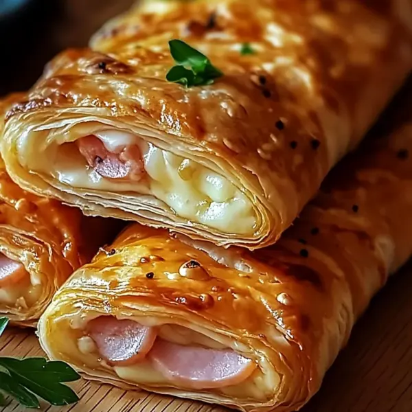 Knusprige Blätterteig-Schinken-Käse