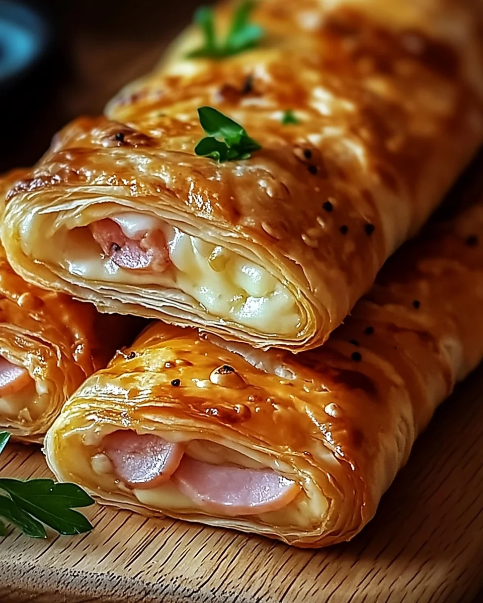 Knusprige Blätterteig-Schinken-Käse