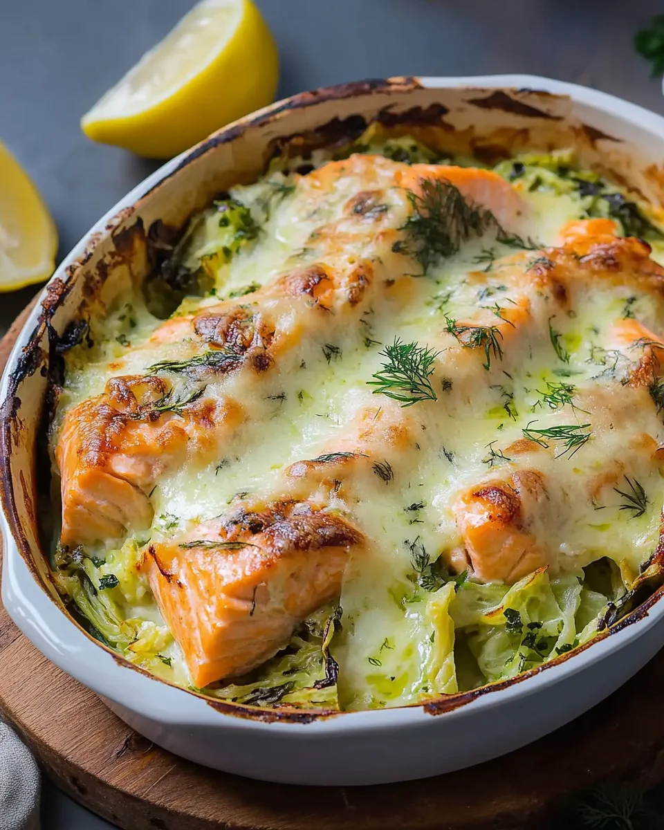 Lachs-Spitzkohl-Auflauf