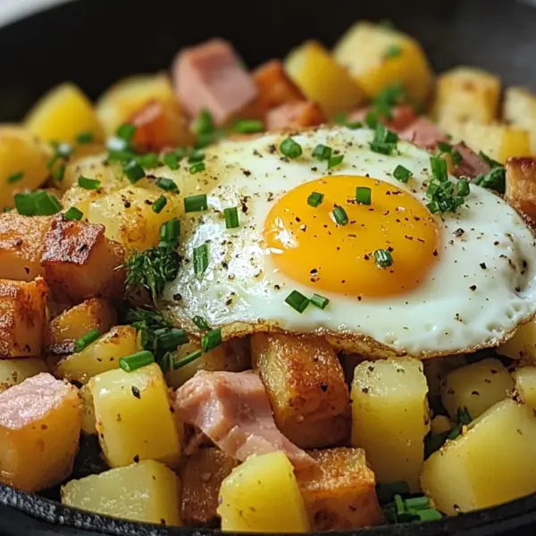Leberkäse-Kartoffel-Pfanne mit Spiegelei von FrlM