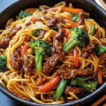 Mongolisches Rindfleisch Chow Mein