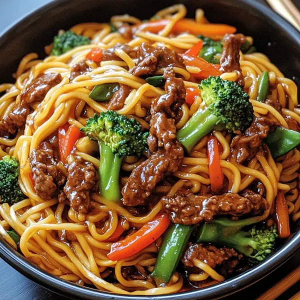 Mongolisches Rindfleisch Chow Mein