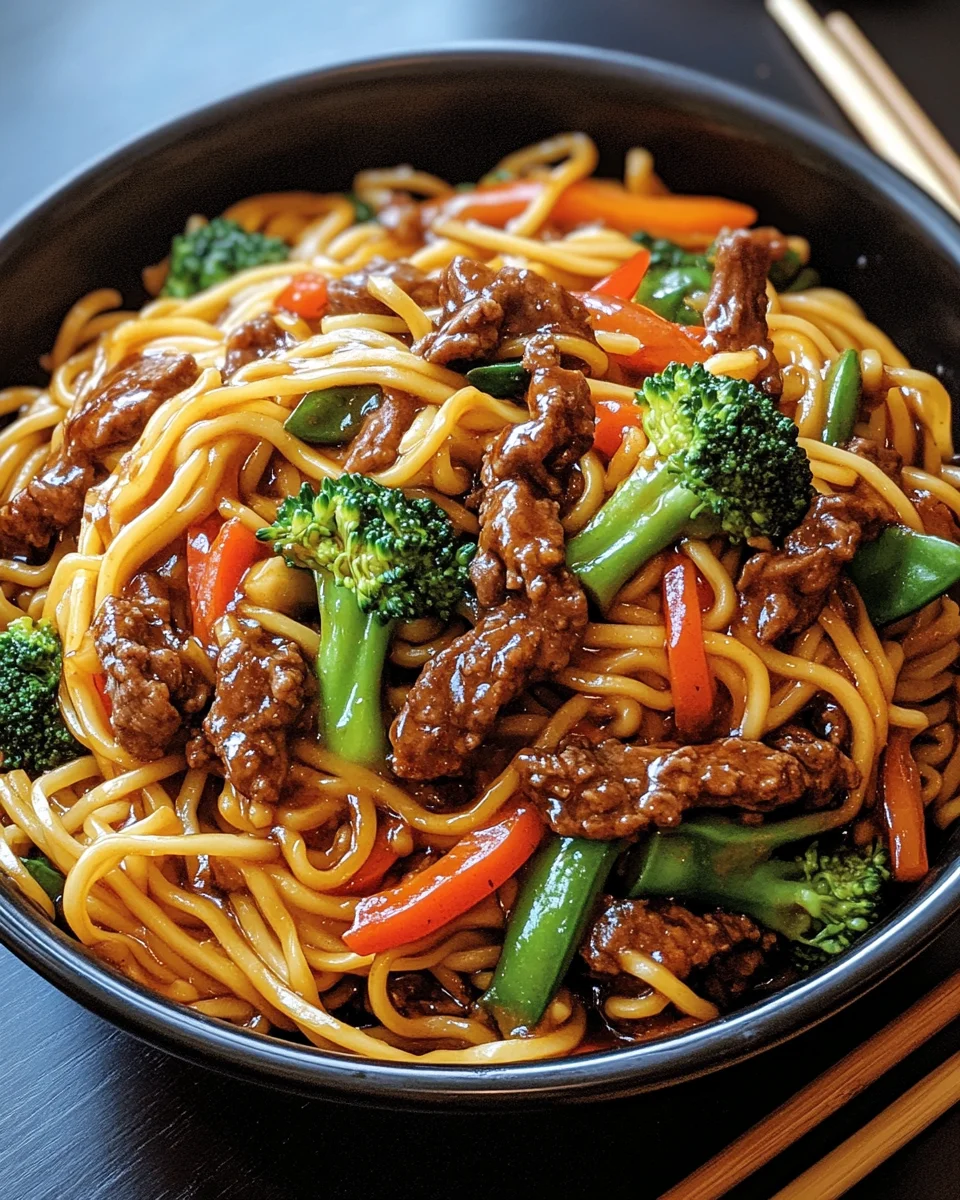 Mongolisches Rindfleisch Chow Mein