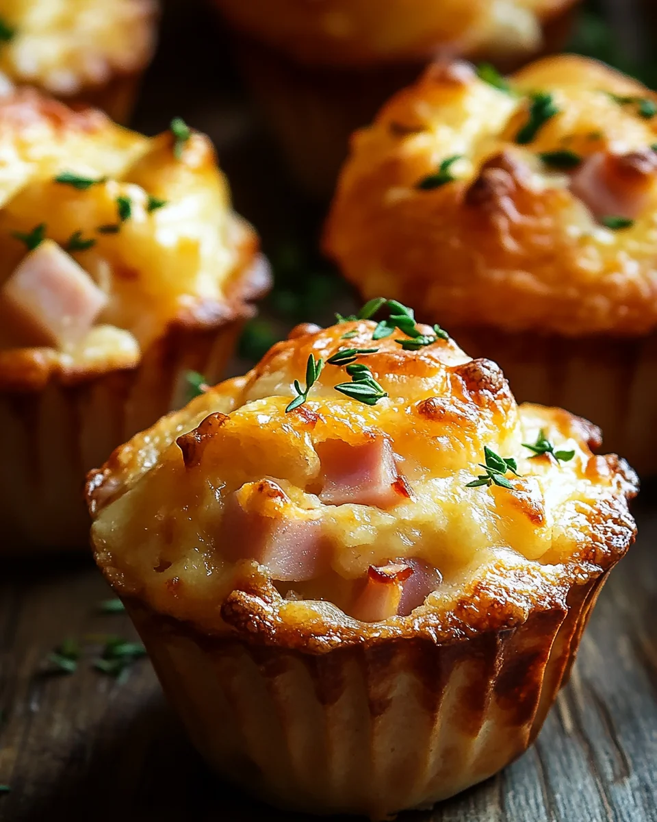 Muffins mit Putenschinken und Käse