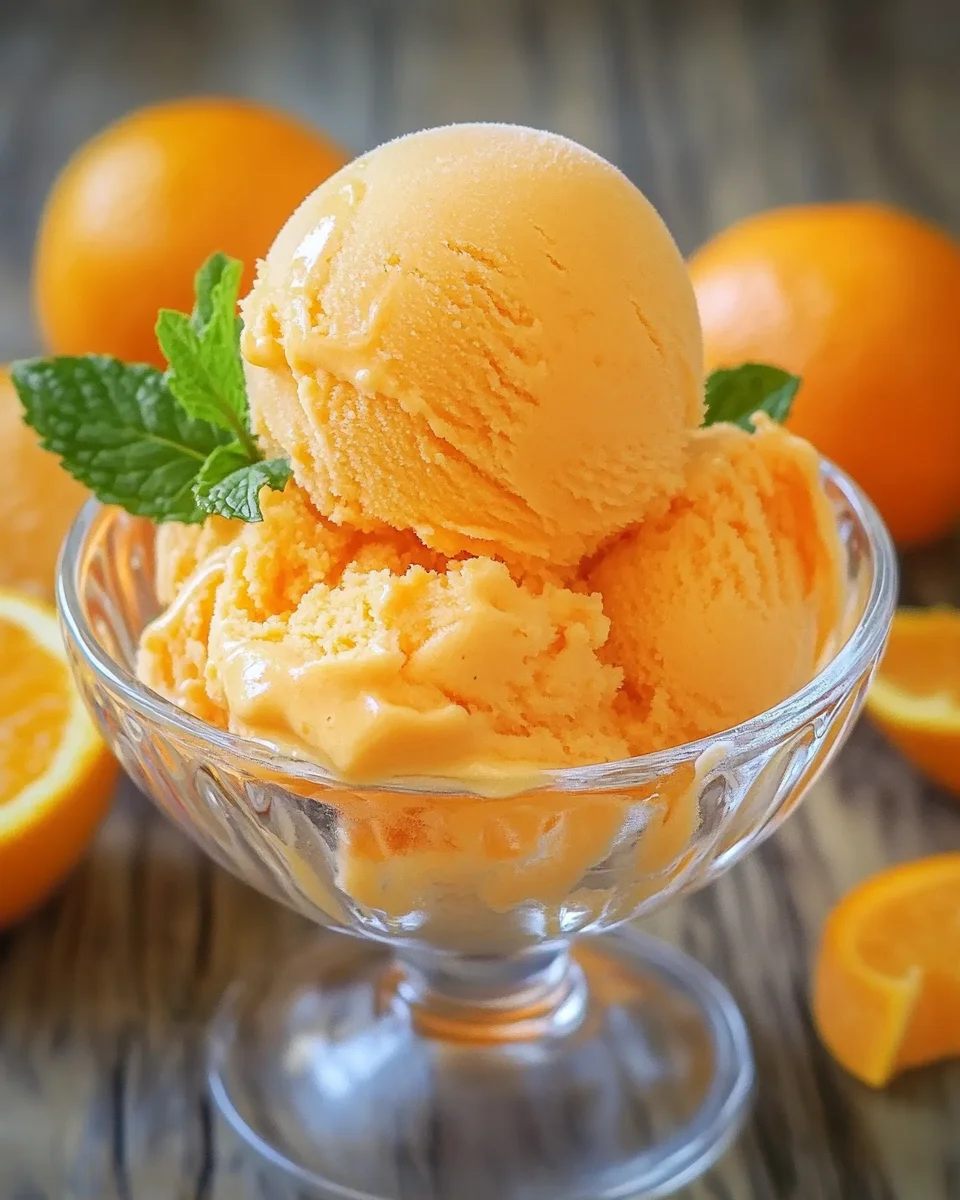 Orangeneis ohne Eismaschine Rezept 16 Orangeneis