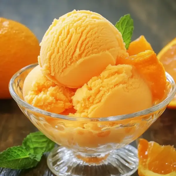 Orangeneis ohne Eismaschine Rezept