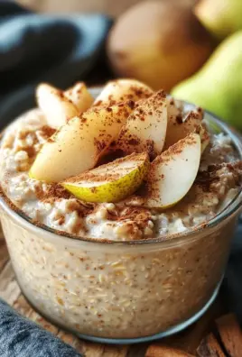 Overnight Oats with Cinnamon and Pear