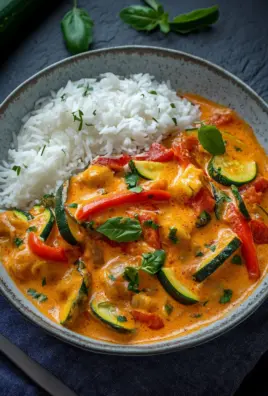 Paprika-Zucchini-Rahm-Hähnchen
