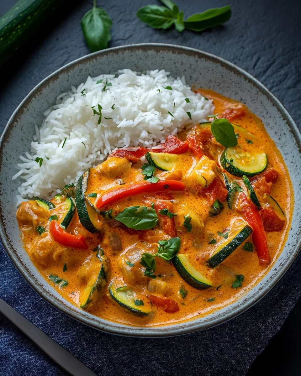 Paprika-Zucchini-Rahm-H&auml;hnchen