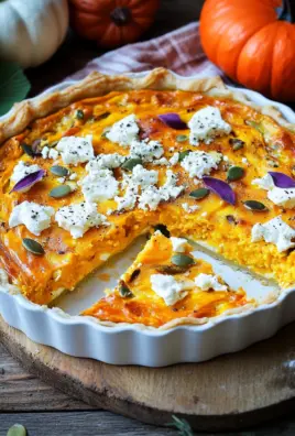 Saftige Kürbis-Quiche mit Feta