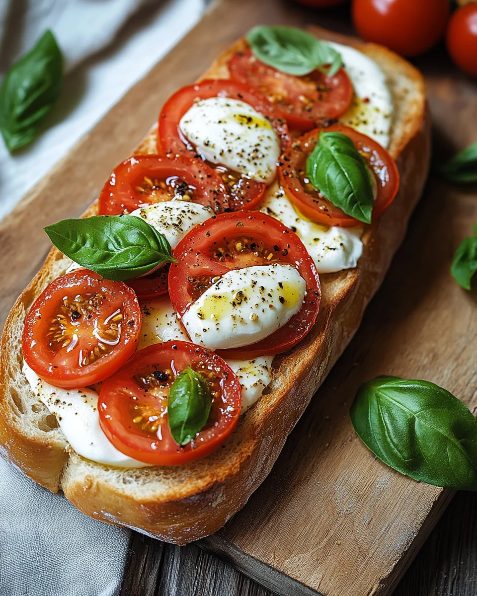 Schnelles Tomaten-Mozzarella-Baguette
