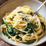 Spaghetti mit Spinat Frischk&auml;se-Sauce