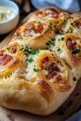 Speck & Käse Brötchen mit Knoblauchbutter