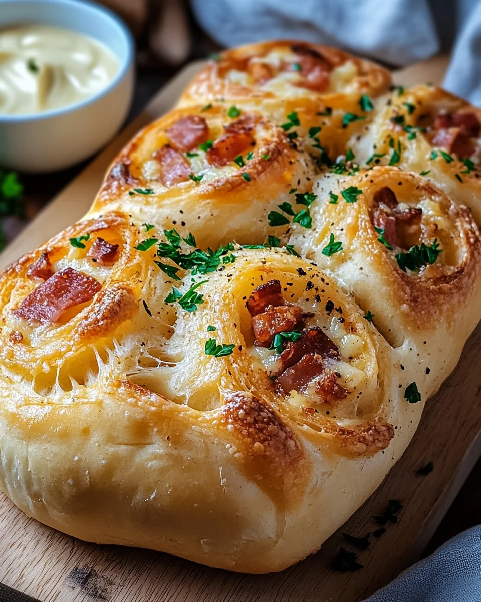 Speck & Käse Brötchen mit Knoblauchbutter