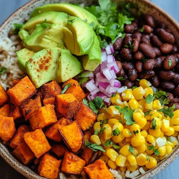 Süßkartoffel Burrito Bowl