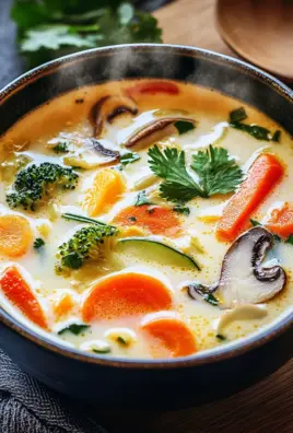 Thai-Kokos-Suppe mit Gemüse 25 Thai-Kokos-Suppe mit Gemüse