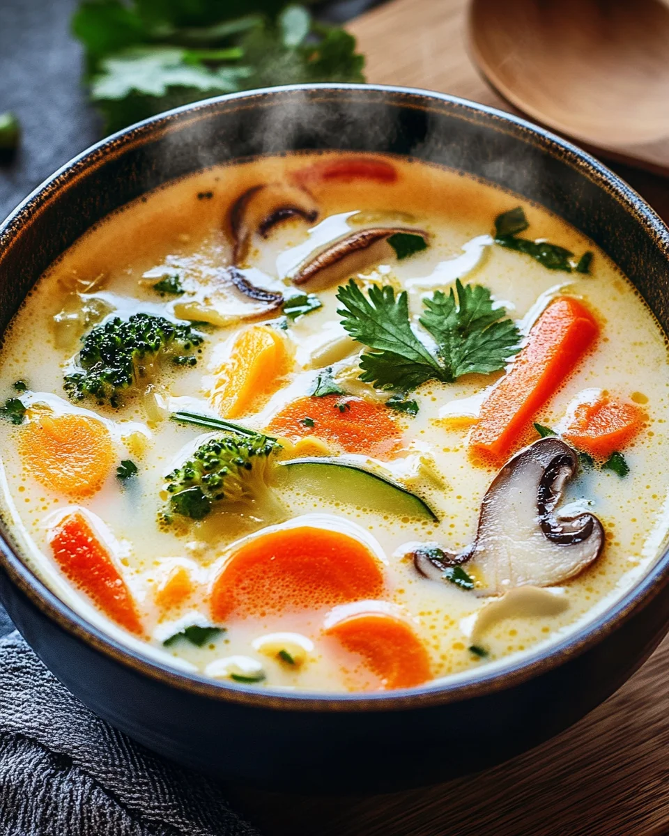 Thai-Kokos-Suppe mit Gemüse 27 Thai-Kokos-Suppe mit Gemüse
