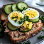 Thunfisch Sandwich mit Ei und Gurke
