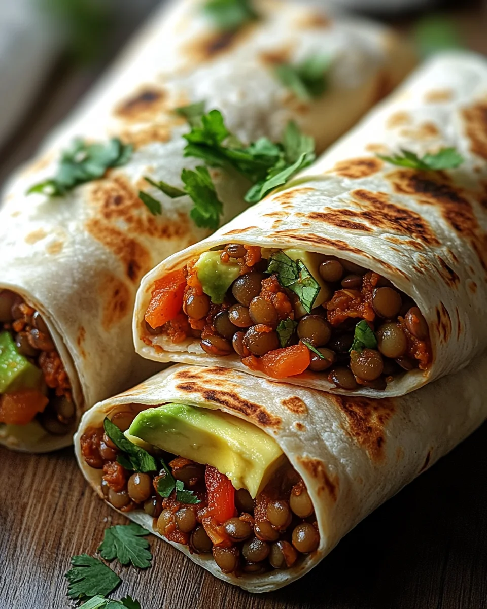 Vegetarische Burritos mit Linsen und Waln&uuml;ssen