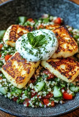 Würziger Halloumi mit Tabbouleh und Minzjoghurt 22 Würziger Halloumi mit Tabbouleh und Minzjoghurt