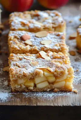 Zimt Apfel Blondies mit Mandelkruste