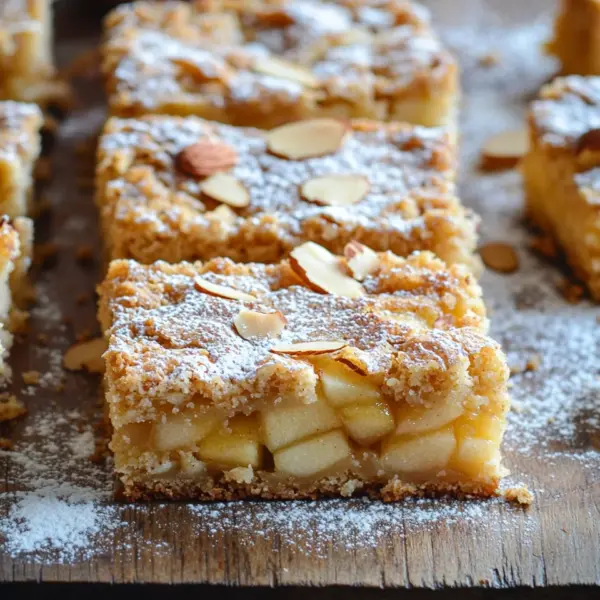 Zimt Apfel Blondies mit Mandelkruste
