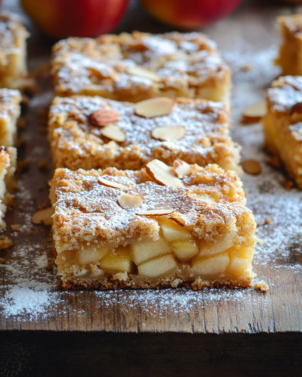 Zimt Apfel Blondies mit Mandelkruste