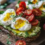 Avocado Toast mit Ei und Tomaten