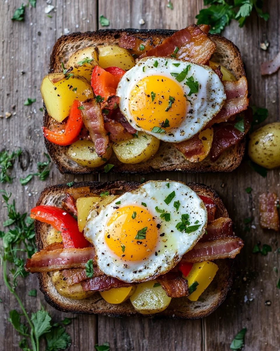 Bauernfrühstücks-Sandwich