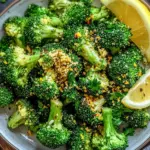 Bestes Airfryer Brokkoli mit Knoblauch und Zitrone
