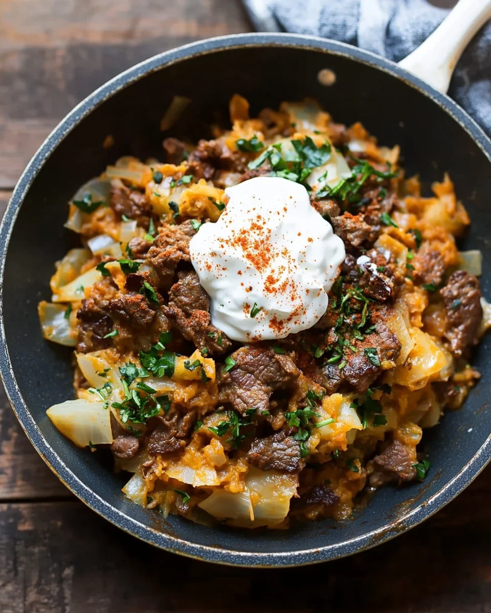Bombastische Spitzkohl-Hackfleisch-Pfanne